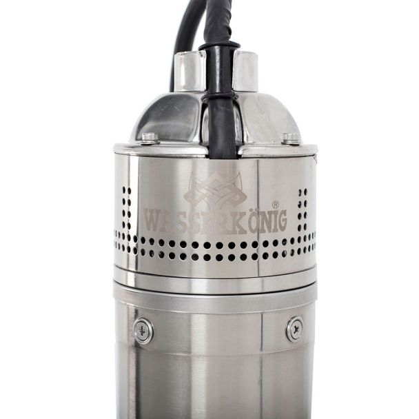 Pompa submersibila periferica Wasserkonig HS1100-5.6, diametru 4", inox, putere 1100 W, debit 2796 l/h, inaltime refulare 56 m [3]