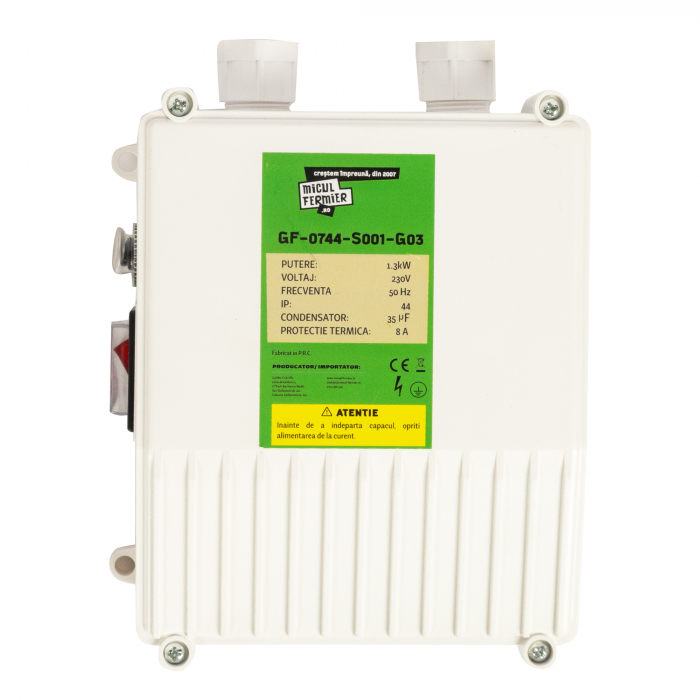 Pachet - Pompa submersibila, putere 1.3kW, debit 3000l/h, inaltime maxima pompare 60m, Micul Fermier + Kit sistem hidrofor [7]