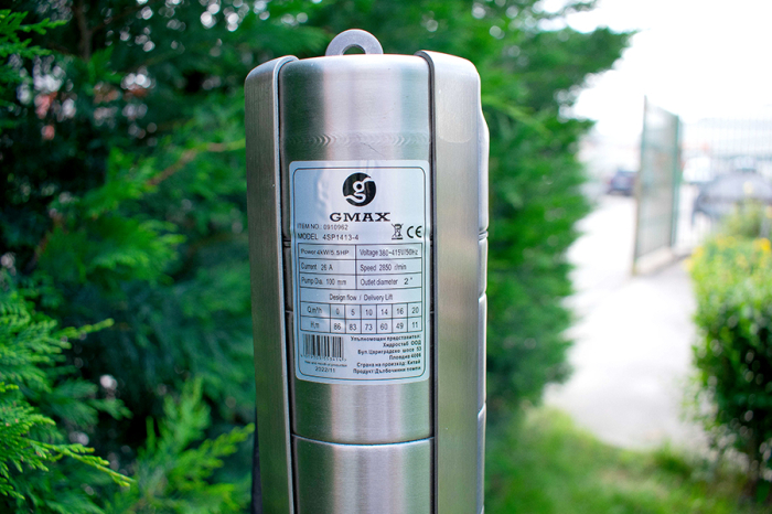 Pompa submersibila trifazica de foraj Gmax 4SP 1413-4 380V cu 13 turbine de inox, debit 20 m3/h, putere 4 kw, coloana apa 86 m [7]