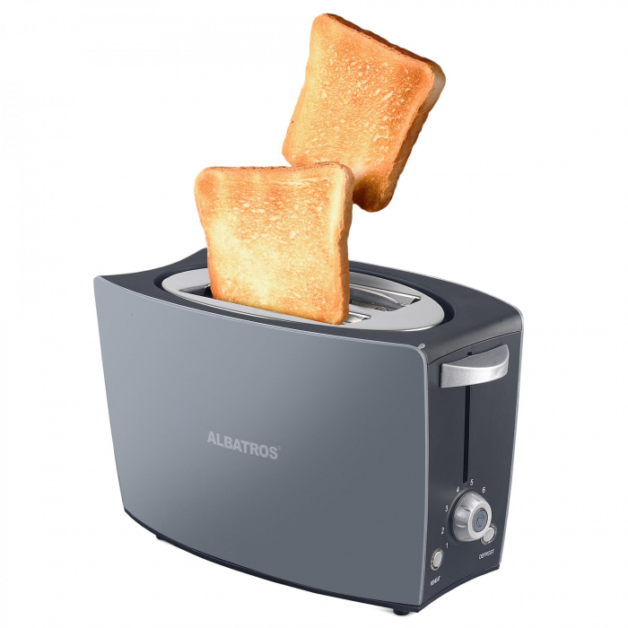 Prăjitor de Pâine Albatros Confort – 800W, 2 Felii, 8 Trepte de Prăjire, Termostat Reglabil, Funcții Decongelare & Reîncălzire, Ridicare Automată, Oprire Manuală, Design Modern și Ergonomic [5]