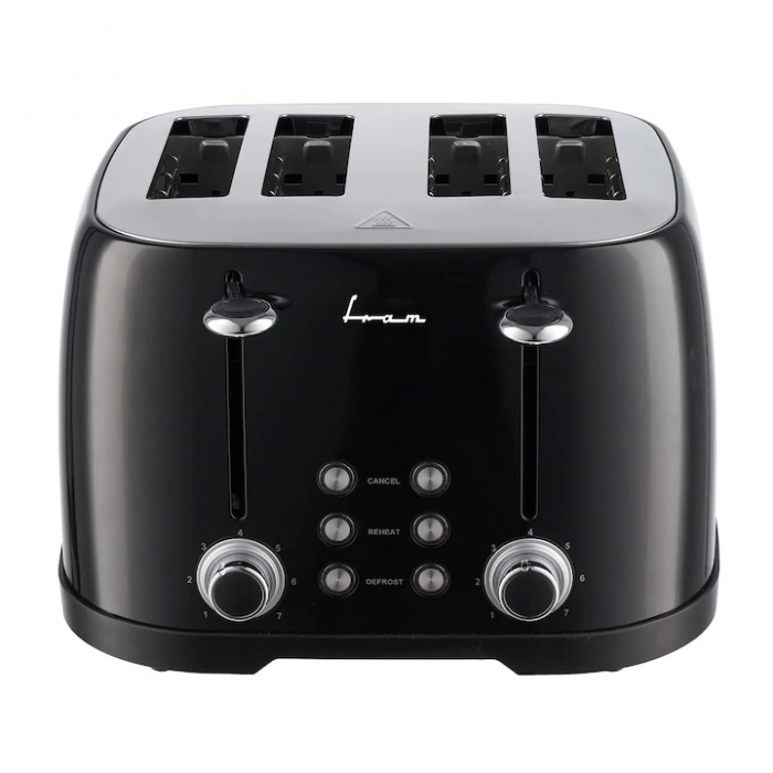 Prajitor de paine FRAM FTP-800BK, 1600W, capacitate 4 felii, 6 nivele de rumenire, Negru [2]