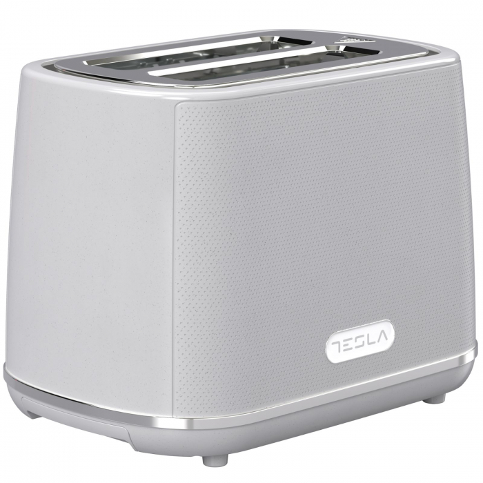 Prajitor de paine Tesla TS400GX, 930W, 2 felii, grad de rumenire reglabil, tavita pentru firmituri detasabila, Functie Dezghetare, Functie Reincalzire,  Alb/Gri [3]