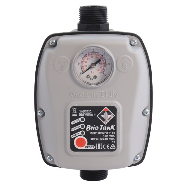 Prescontrol cu manometru Italtecnica BRIO-TANK_2.0, 230 V, max 1500 W, max. 10 bari, recipient 0.4 L [2]