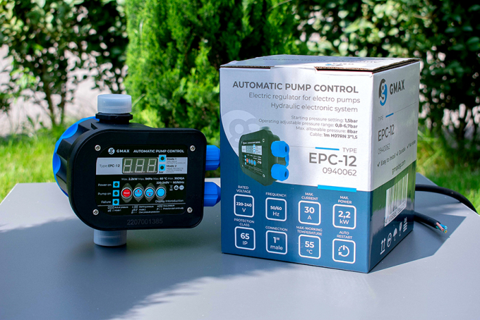 Presostat electronic automat de control al presiunii EPC-12, 2.2 kw, cu afisaj digital si reglarea limitelor Gmax [3]