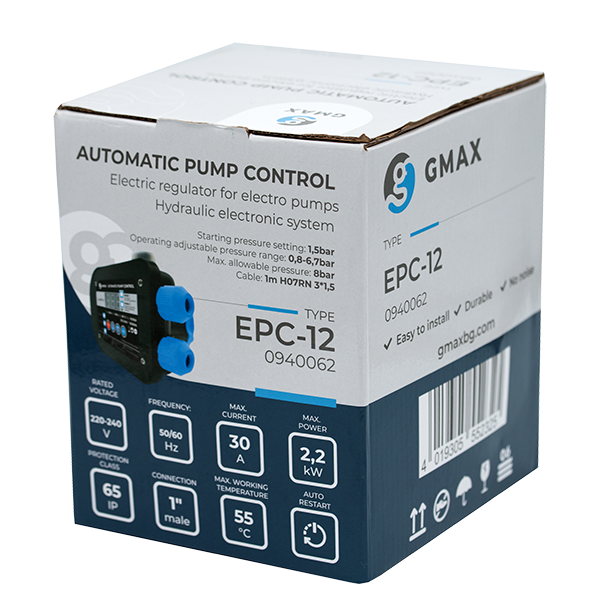 Presostat electronic automat de control al presiunii EPC-12, 2.2 kw, cu afisaj digital si reglarea limitelor Gmax [2]