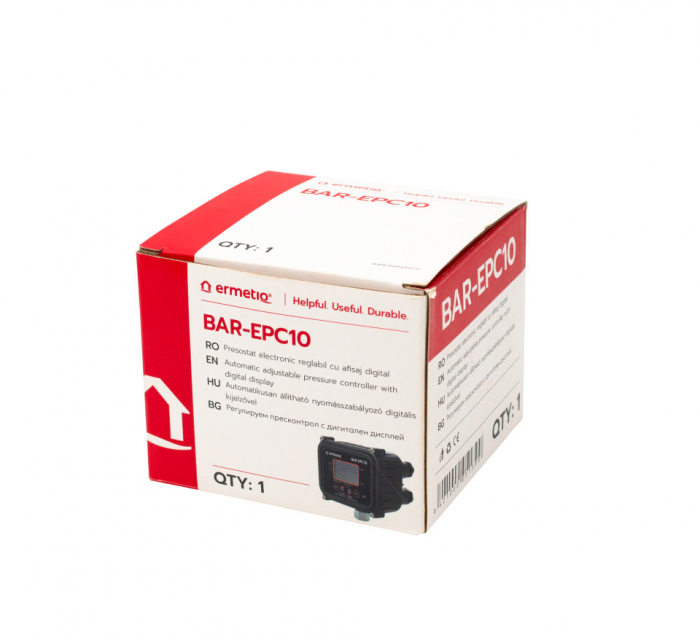 Presostat Electronic Reglabil cu Afișaj Digital – BAR-EPC10, Control Automat al Presiunii între 0,5 și 10 bar, Protecție IP65, Conectare Hidraulică G1″, Ideal pentru Sisteme de Pompare și Instalatii I [4]