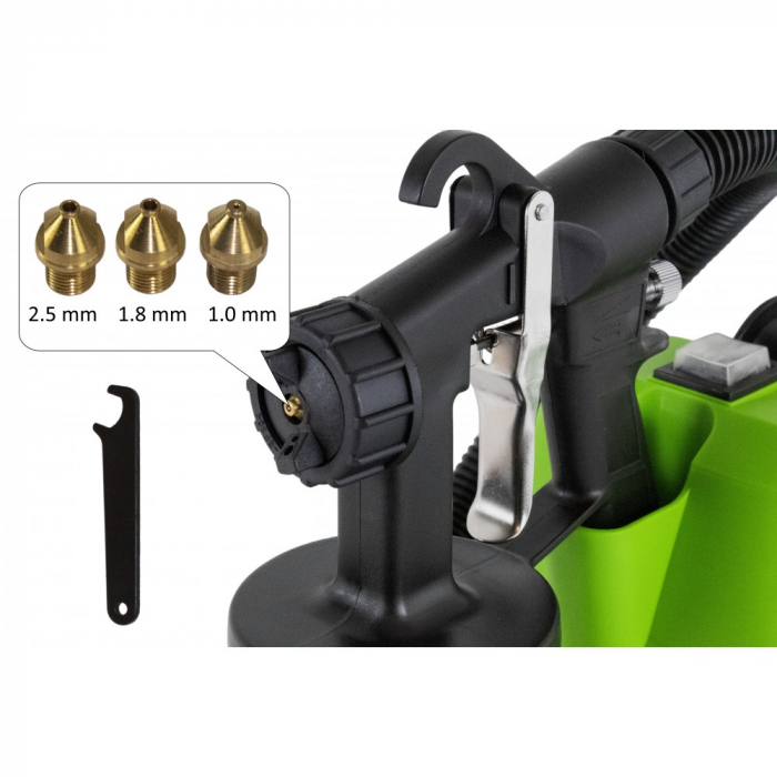 Pistol vopsit electric Procraft PSE 950, compresor 950 W, 30000 rot/min, 1/1.8/2.5 mm, 700 ml/min [3]