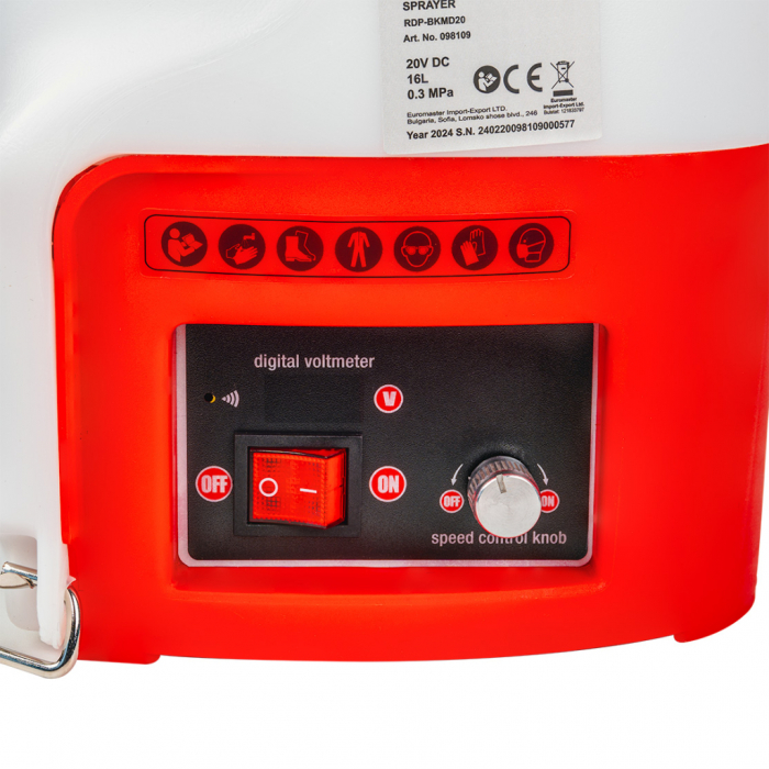 Pulverizator electric cu acumulator R20 Vermorel 16L, 3 bar, 2Ah, RDP-BKMD20 [6]