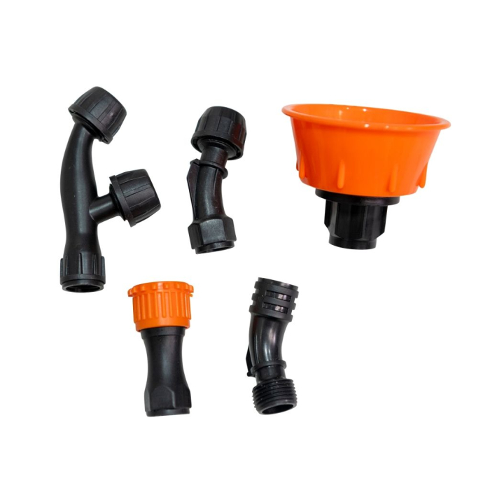 Pulverizator electric RURIS RSE 1200, rezervor 12 L, baterie 12V 8Ah, autonomie până la 4 ore, presiune de lucru 0,15-0,4 MPa, lance metalică, display și manometru, 4 tipuri de duze incluse [8]
