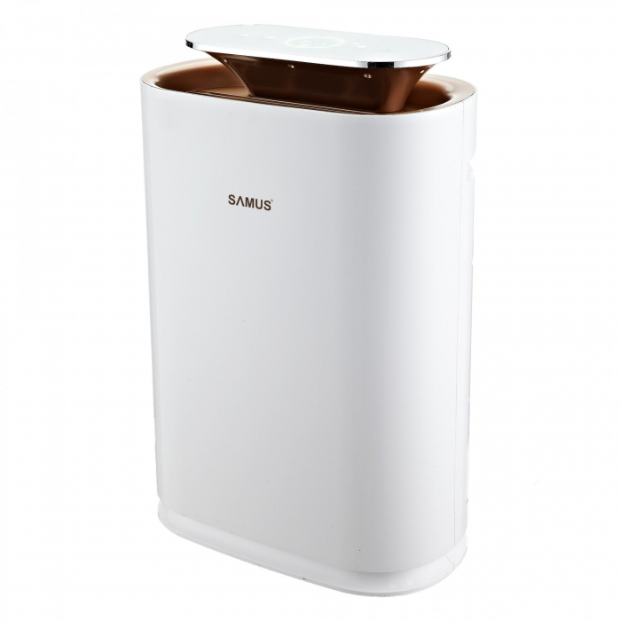 Purificator aer Samus Sensity 38, suprafata de acoperire 38 mp, Wi-Fi, control touch, 4 trepte, afisaj digital, timer, ionizare, filtru HEPA, Alb [2]