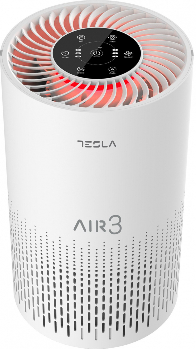 Purificator Tesla Air3, CADR 200 m3/h, Senzor calitate aer, WiFi, Timer, Filtru HEPA, Alb [8]