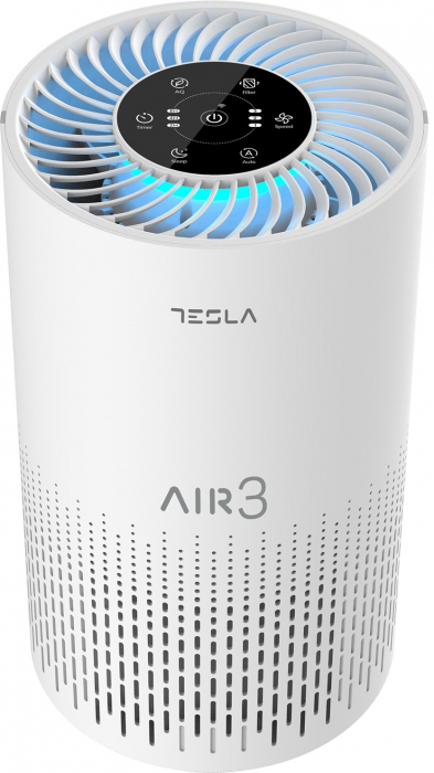 Purificator Tesla Air3, CADR 200 m3/h, Senzor calitate aer, WiFi, Timer, Filtru HEPA, Alb [5]