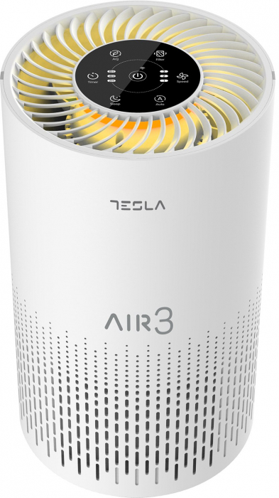 Purificator Tesla Air3, CADR 200 m3/h, Senzor calitate aer, WiFi, Timer, Filtru HEPA, Alb [7]