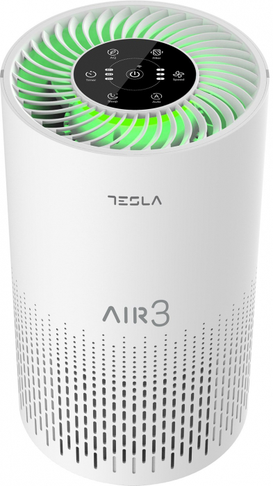 Purificator Tesla Air3, CADR 200 m3/h, Senzor calitate aer, WiFi, Timer, Filtru HEPA, Alb [6]