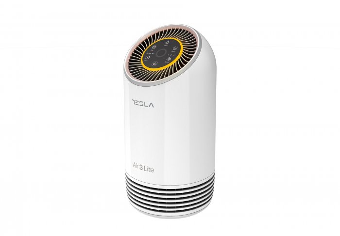 Purificator Tesla Air3 LITE, CADR 100 m3/h, Indicator filtru, Sleep Mode, Timer, Filtru HEPA+Carbon Activ, Alb [5]