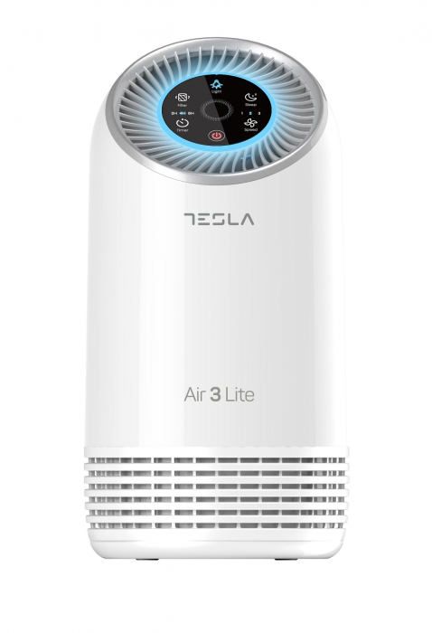 Purificator Tesla Air3 LITE, CADR 100 m3/h, Indicator filtru, Sleep Mode, Timer, Filtru HEPA+Carbon Activ, Alb [4]