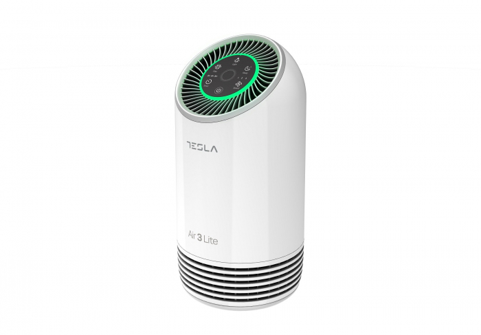 Purificator Tesla Air3 LITE, CADR 100 m3/h, Indicator filtru, Sleep Mode, Timer, Filtru HEPA+Carbon Activ, Alb [6]