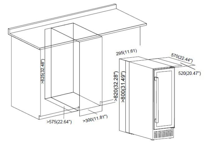 Răcitor de Vinuri Incorporabil Heinner HRV-ABI56DRL20, 20 Sticle, 56 L, Clasa G, Temperatură Reglabilă 5–20°C, Display LED, Control Electronic, 5 Rafturi Lemn, Ușă Reversibilă, Negru [2]