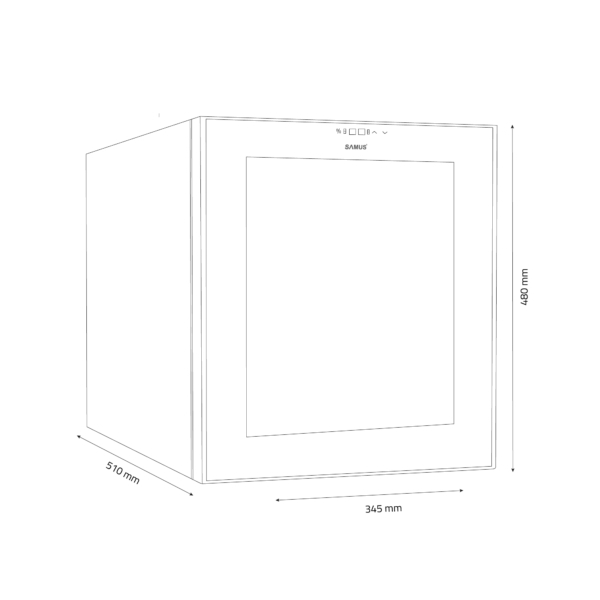 Racitor termoelectric pentru vinuri Samus SRV37CR12, 33 L, Capacitate 12 sticle, 3 rafturi [3]