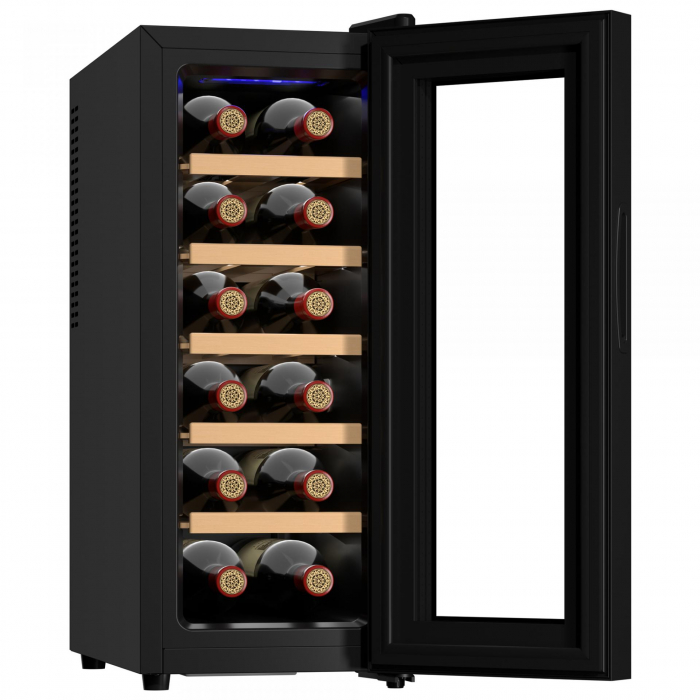 Racitor vinuri Samus SRV38LM12, 32 litri,  clasa F, racire termoelectrica, iluminare interioara LED, control tactil cu afisaj electronic, 65.2 x 26.5 x 51 cm [2]