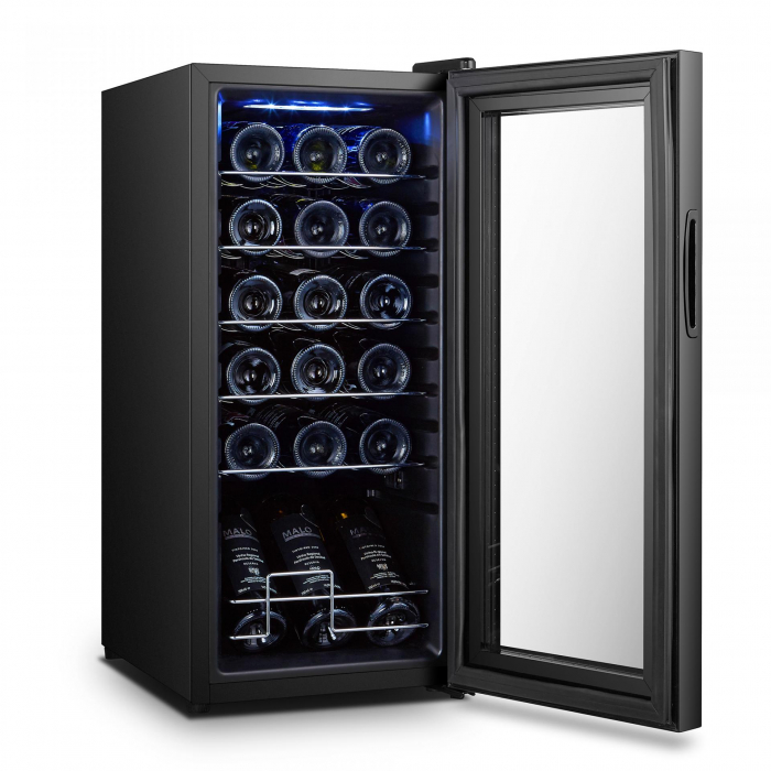 Racitor vinuri Samus SRV55CRC, clasa G, termostat reglabil, racire cu compresor, iluminare interioara LED, control tactil cu afisaj electronic, 77 x 34.5 x 45 cm [2]