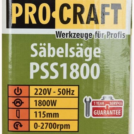 Fierastrau sabie electric Procraft PSS 1800, 2700 rpm, 700 W, lama 115 mm, 2 lame [4]