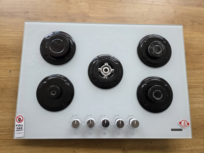 Resigilata-Plita Incorporabila Hausberg HB-565AB, 5 arzatoare, Gaz, Aprindere electrica, Alb [4]