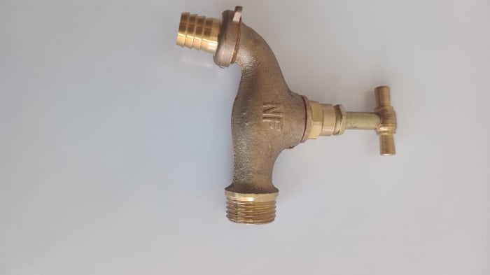 Robinet cu sertar de apa din alama, galben, cu adaptor furtun, diametru 3/4", Micul Fermier GF-1274 [5]