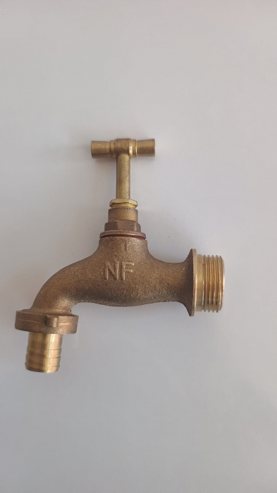 Robinet cu sertar de apa din alama, galben, cu adaptor furtun, diametru 3/4", Micul Fermier GF-1274 [4]