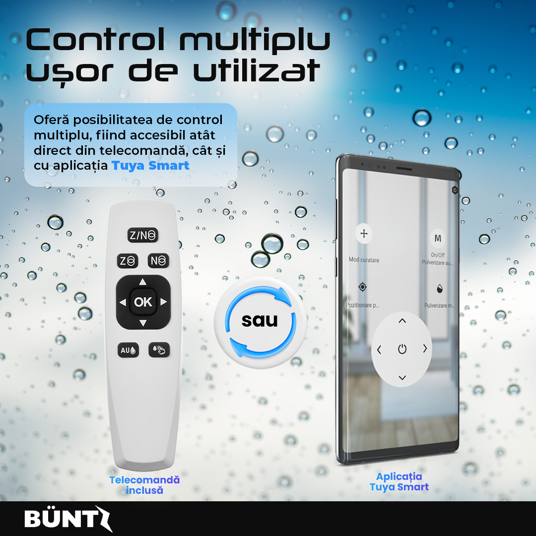 Robot automat pentru spalat geamuri Buntz WindowGlow BRC-J2– Putere de 72W, 2500Pa, sistem anti-urme și control inteligent, Alb [4]
