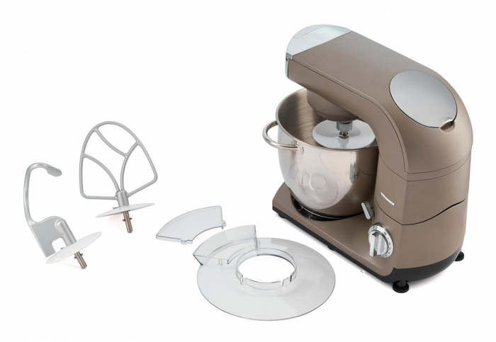 Robot de bucatarie Heinner Calypso 1500 HPM-L1500DC, 1500W, bol inox 5.5L, 6 viteze + Pulse, angrenaje metalice, tel din inox, paleta si carlig din aluminiu turnat, accesoriu masina de tocat inclus, A [4]