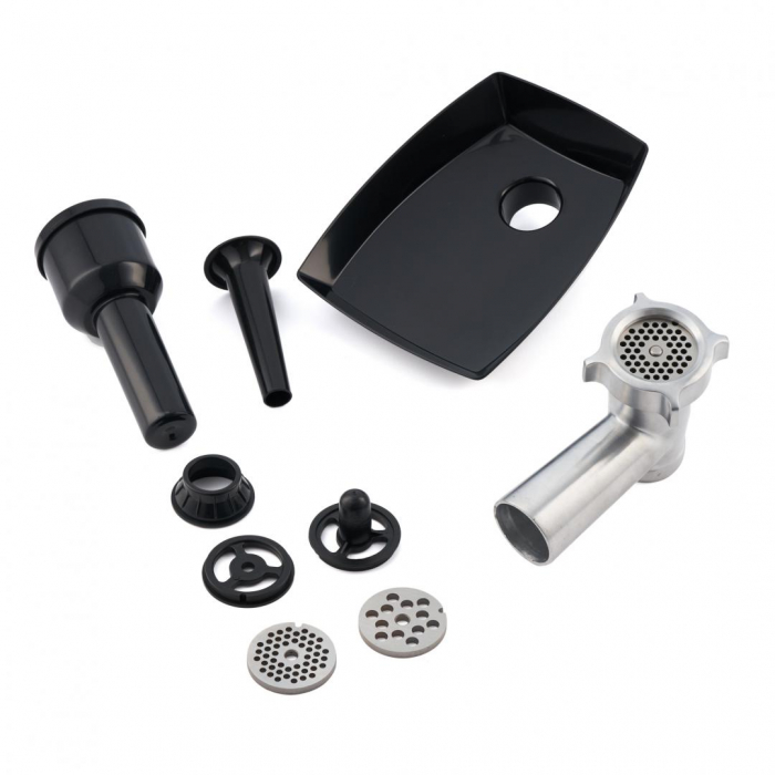 Robot de bucatarie Heinner ExpressRobot HPM-L1200RD, 1200W, angrenaje metalice, bol inox 4.5L, 6 viteze + Pulse, tel din inox, paleta si carlig din aluminiu turnat, accesorii incluse: masina de tocat [6]