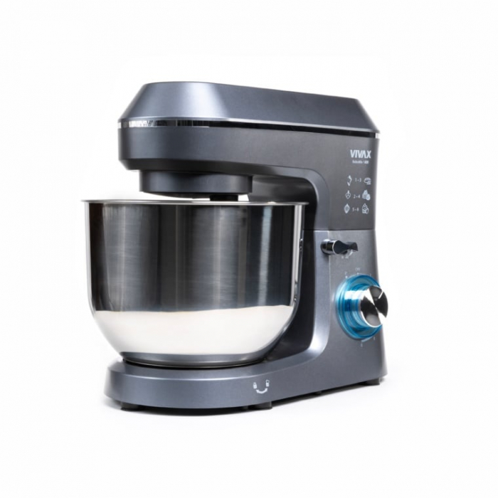 Robot de bucatarie Vivax RM-61400SX, 1400W, capacitate 6L, 6 trepte de viteza, functia Pulse, 3 accesorii detasabile, gri/argintiu [2]