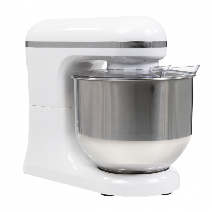 Robot mixer Vivax RM-71800WH , 1800 W, 6 Viteze + Turbo, 4 Accesorii, Bol otel inoxidabil, Alb/Argintiu [9]
