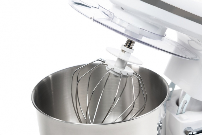 Robot mixer Vivax RM-71800WH , 1800 W, 6 Viteze + Turbo, 4 Accesorii, Bol otel inoxidabil, Alb/Argintiu [5]