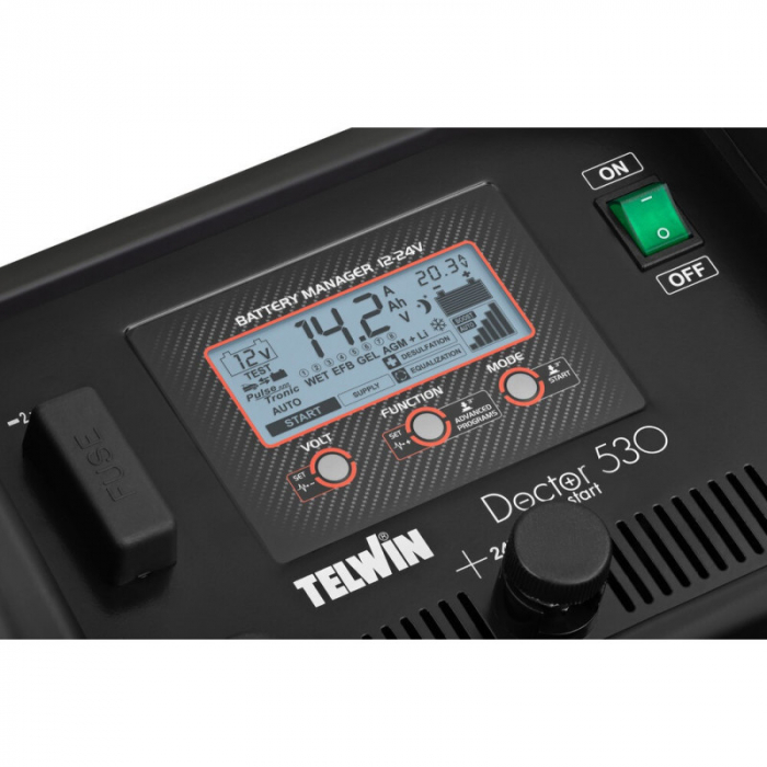 Robot Pornire și Tester Baterii TELWIN DOCTOR START 530 – Battery Manager, 12/24V [5]