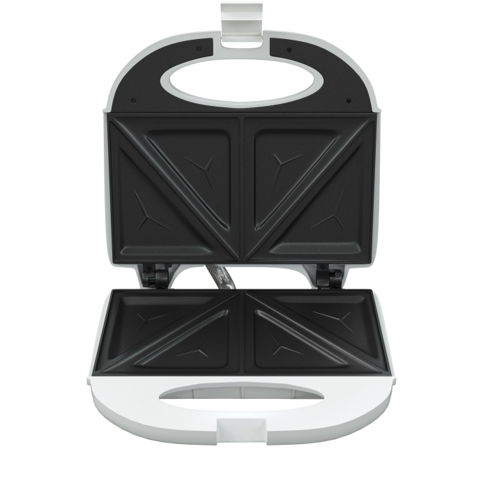 Sandwich-maker Tesla SM100W, 750W, placi antiaderente, indicator luminos, Alb [4]