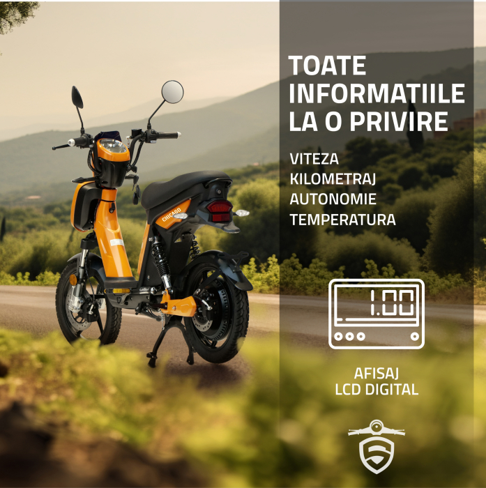 Scuter electric cu pedale Samus Chicago-18T800-48V26-Orange [13]