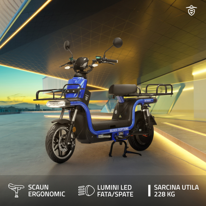 Scuter electric Samus Detroit-12T1200-60V26-Blue [20]