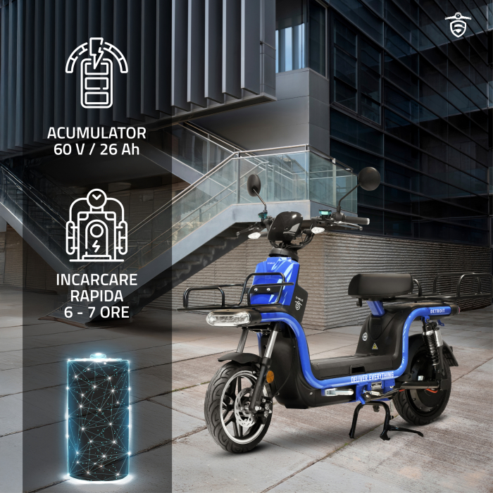 Scuter electric Samus Detroit-12T1200-60V26-Blue [17]
