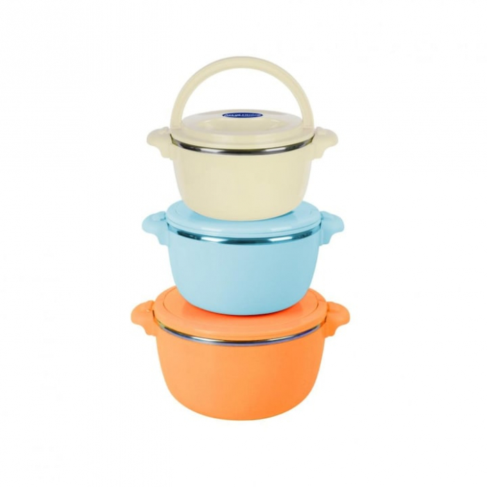 SET 3 CASEROLE TERMICE 2+4+6L,BELLY BEIGE, ART OF DINING BY [3]