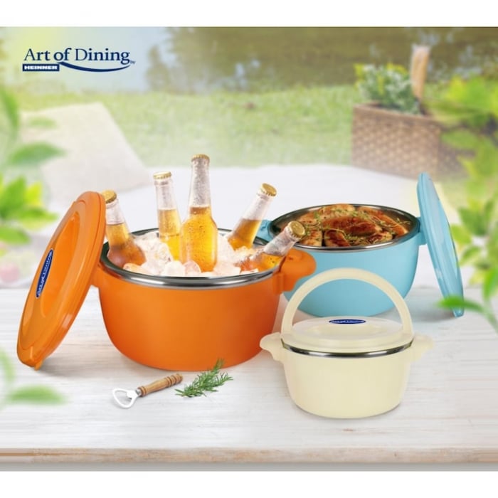 SET 3 CASEROLE TERMICE 2+4+6L,BELLY ORANGE, ART OF DINING BY [6]