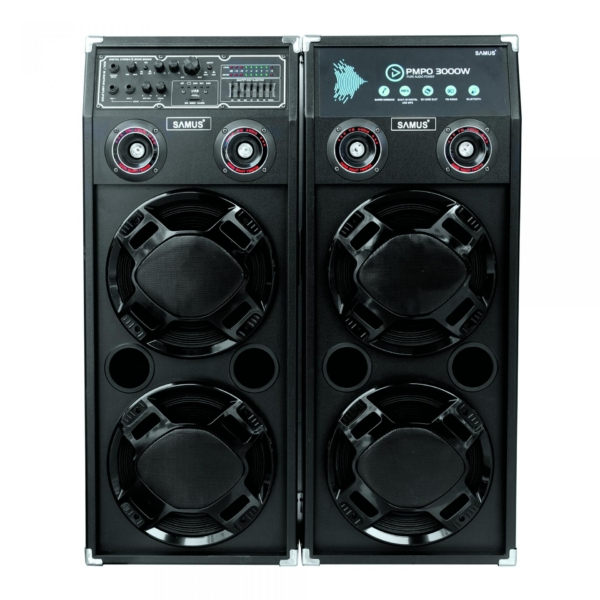 Set 2 boxe active Samus TWIN SOUND 20 Bluetooth 2×300W, 2×10” Woofer, egalizator 7 benzi, microfon inclus, USB/SD/AUX/FM [2]