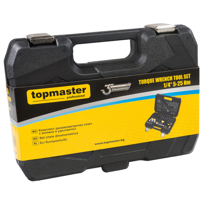 Set Cheie dinamometrica 1/4" TMP, 5-25 Nm, 72 dinti, ±3%, Cr-V, 260 mm [4]
