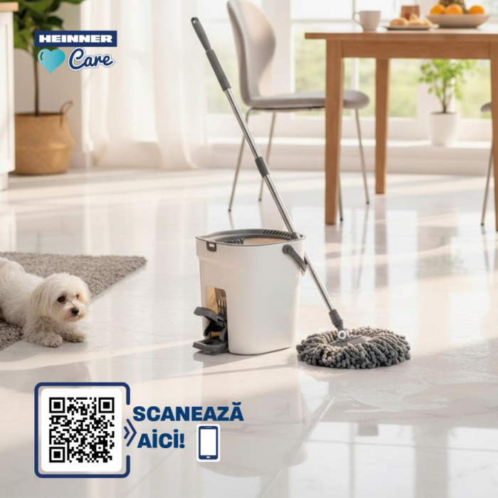 SET CURATENIE CU PEDALA WASH&DRY, CLEAN STEP, GRI [5]