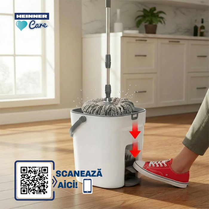 SET CURATENIE CU PEDALA WASH&DRY, CLEAN STEP, GRI [8]