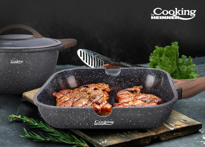 SET GATIT 6 PIESE ALUMINIU TURNAT, PARIS, COOKING BY HEINNER [3]