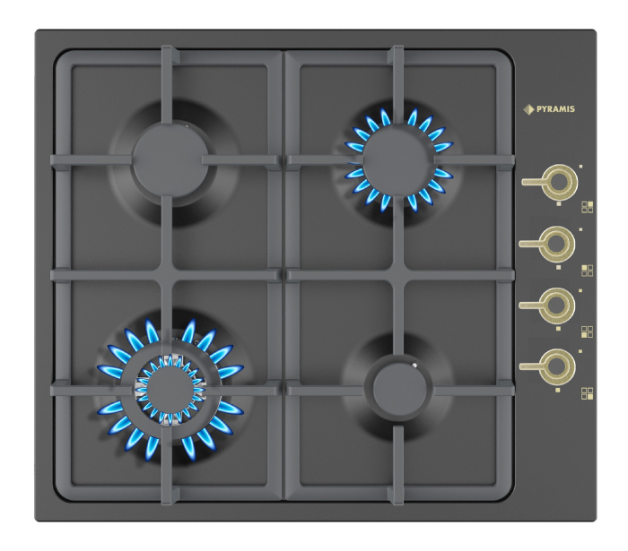 Set Rustic Pyramis 8071 SQ Anthracite –cuptor electric 6 funcții, clasa A, volum 64L, ceas analog SQ și plită gaz cu wok și grătare fontă, finisaj antichizat anthracite, ideal pentru bucătării rustice [3]