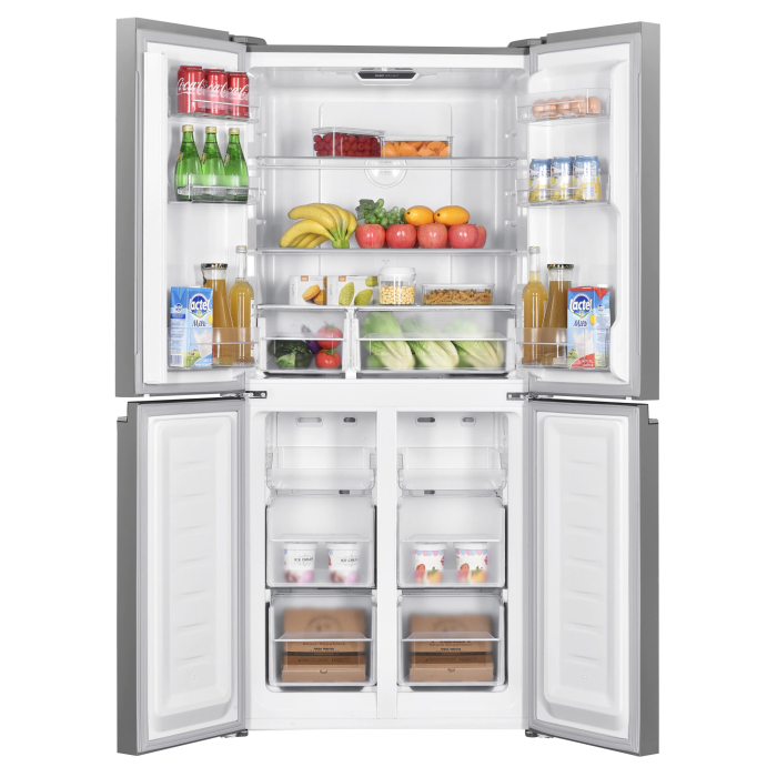 Side by side Beko GNO4031GS, 401 L, Clasa E, NeoFrost Dual Cooling, Compresor Prosmart Inverter, Display touch, H 180 cm, Sticla Gri Antracit [3]