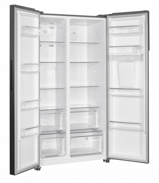 Side by side Heinner HSBS-HM529NFXWDE++, 529 l, Full No Frost, Compersor Dual Inverter, Display LED cu touch, Dozator apa, Iluminare LED, Blocare acces copii, H 177 cm, Inox [5]